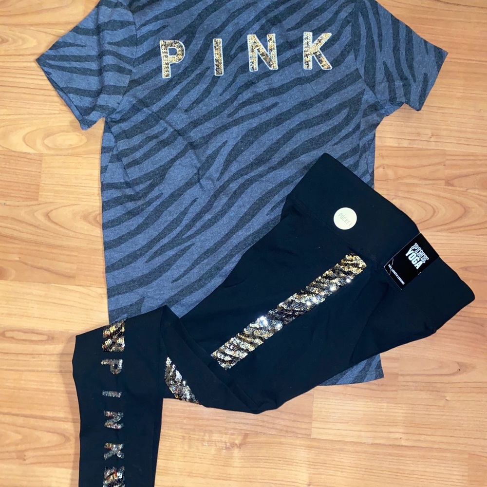 VS PINK zebra bling outfit
